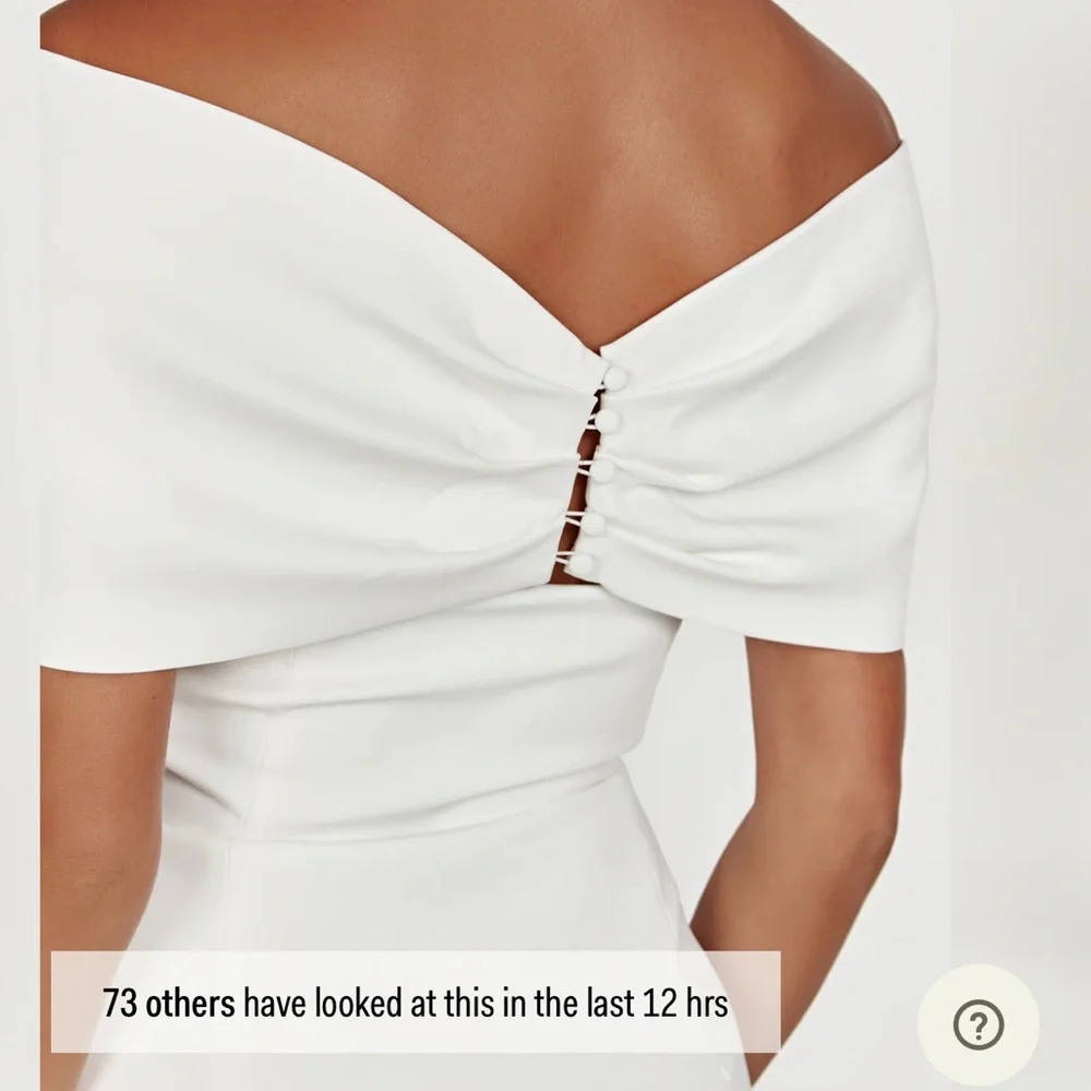 Meshki White Off-Shoulder Bow Mini Dress - Picture 5 of 7